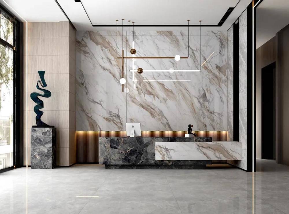 About sintered stone slab background walll install (图1)