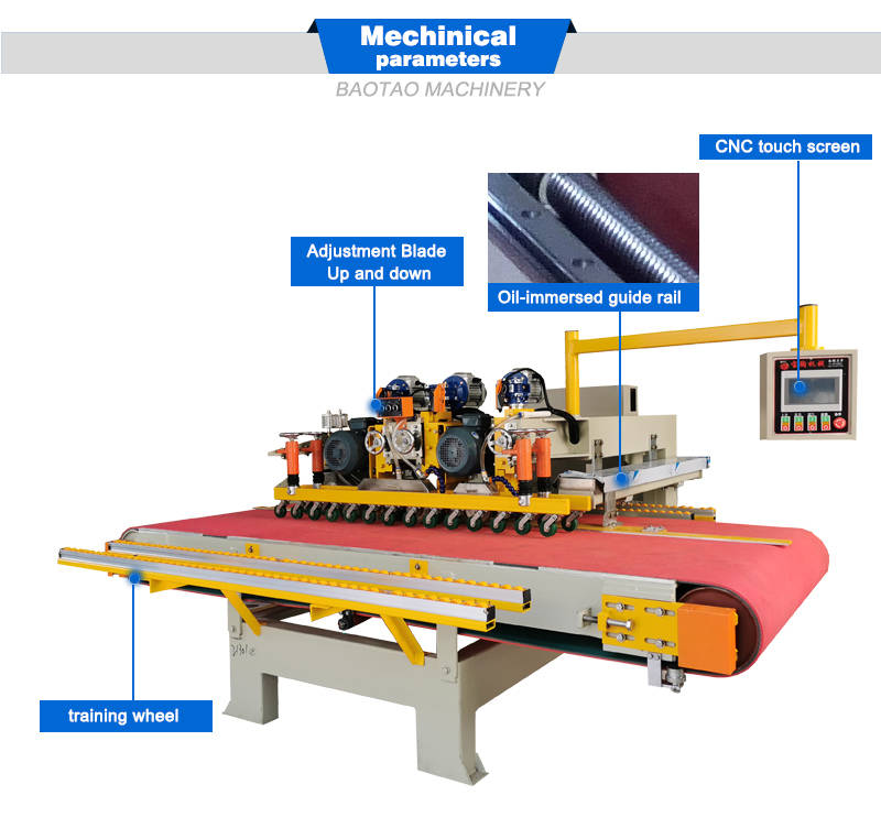 Three blade tile automatic cutting machine 