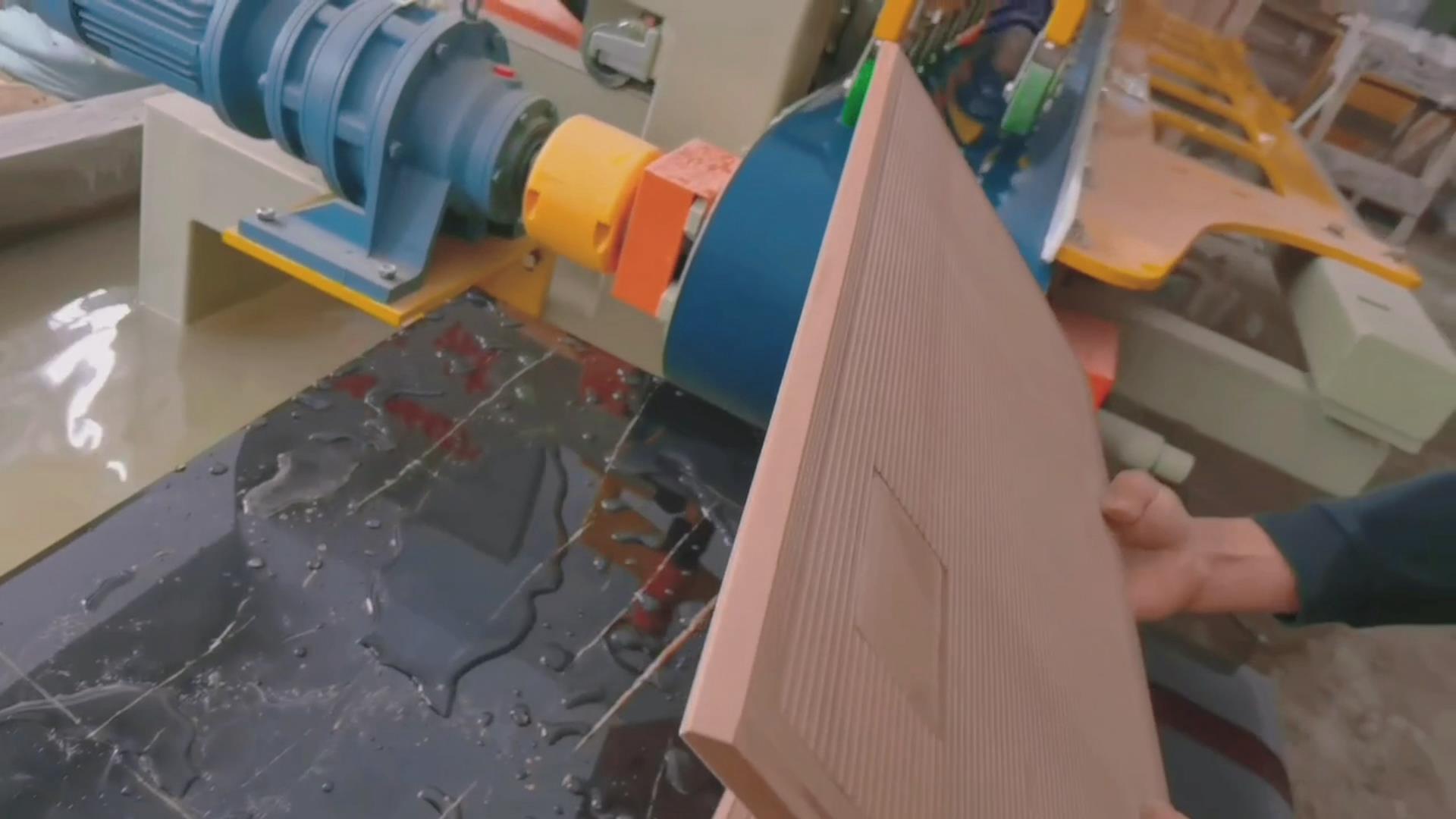 Ceramic tile cutting machines on construction sites