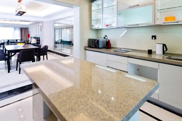 Marble countertops are a luxurious and durable choice for kitchens and bathrooms