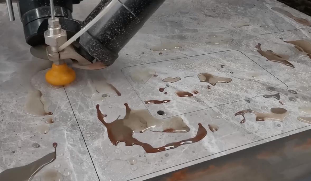 WATERJET cut the c