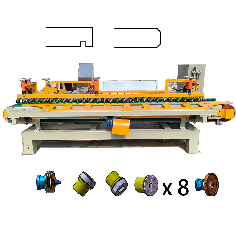 8 head drip edge stone polisher machine
